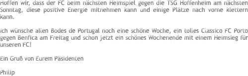 Hoffen wir, dass der FC