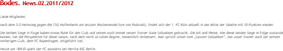 Bodes. News.02.2011/2012