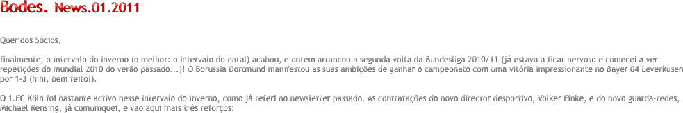 Bodes. News.01.2011
