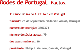 Bodes de Portugal. Factos.