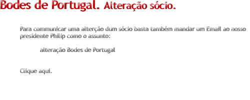 Bodes de Portugal. Alterao scio.
