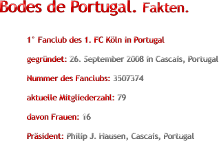 Bodes de Portugal. Fakten.